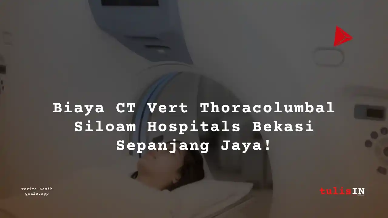 Berapa  Biaya CT Vert Thoracolumbal Non Contrast Siloam Hospitals Bekasi Sepanjang Jaya?