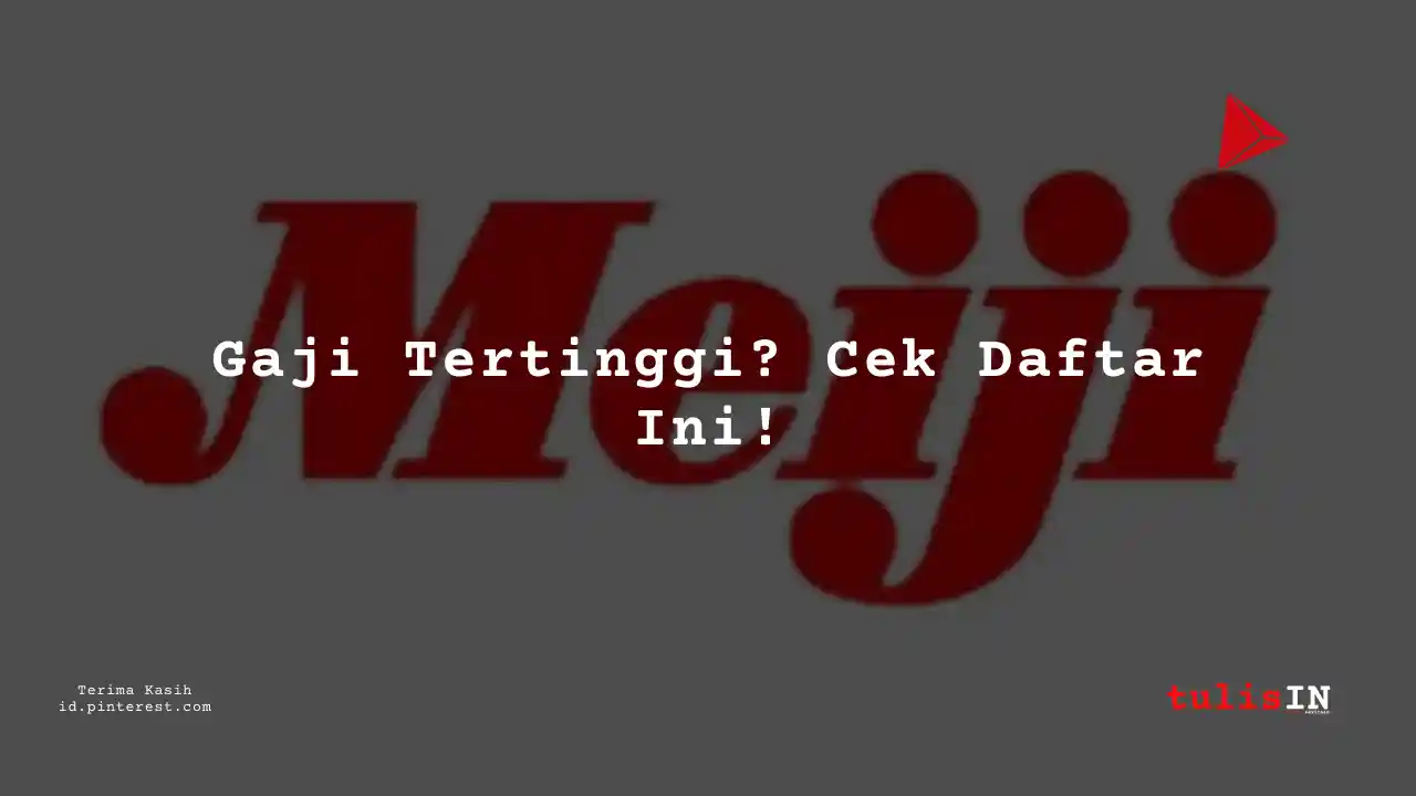 Berapa Gaji Driver PT Meiji Indonesian Pharmaceutical Industries Tahun 2024?