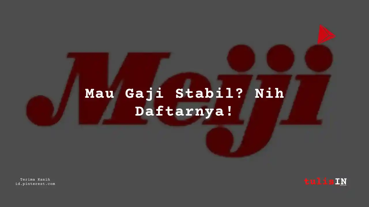 Berapa Gaji Mechanical Engineering PT Meiji Indonesian Pharmaceutical Industries Tahun 2024?