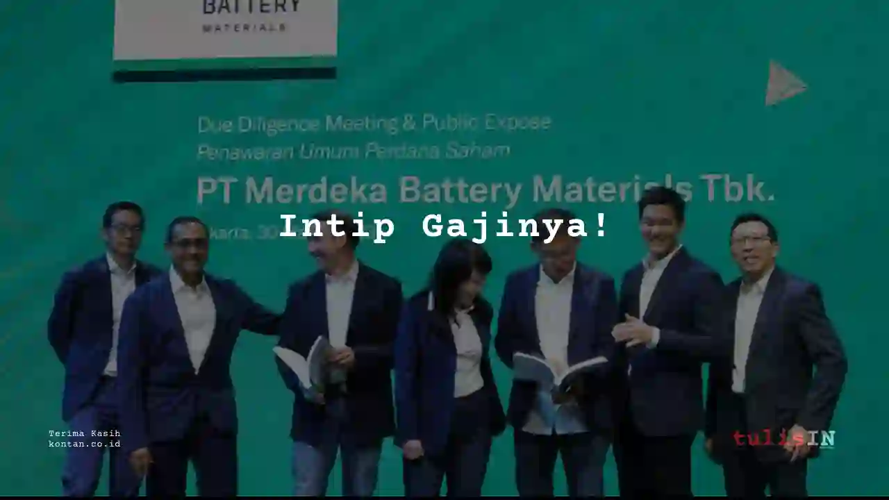 Berapa Gaji IT Supervisor Merdeka Battery Materials 2023?